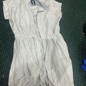 Striped button up dress